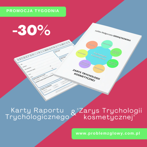 Narzędzia ułatwiające prace trychologowi - Karta plus książka z najważniejszymi inforamcjami.